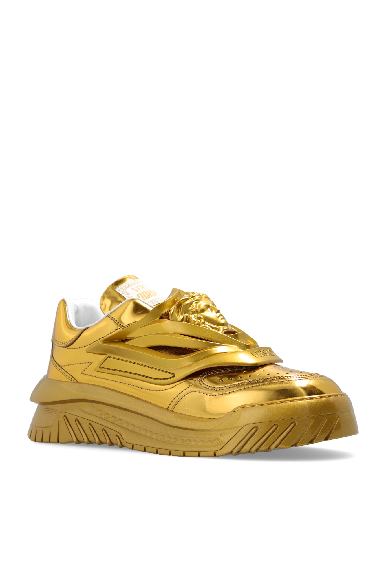 All gold discount versace shoes